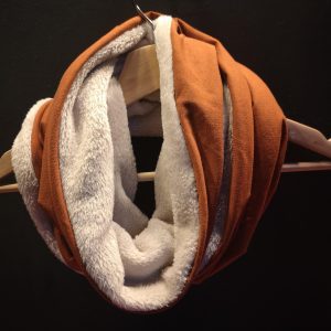 Fauve chiné - Molleton Wellness sable - Tricot (extensible) - 145 cm