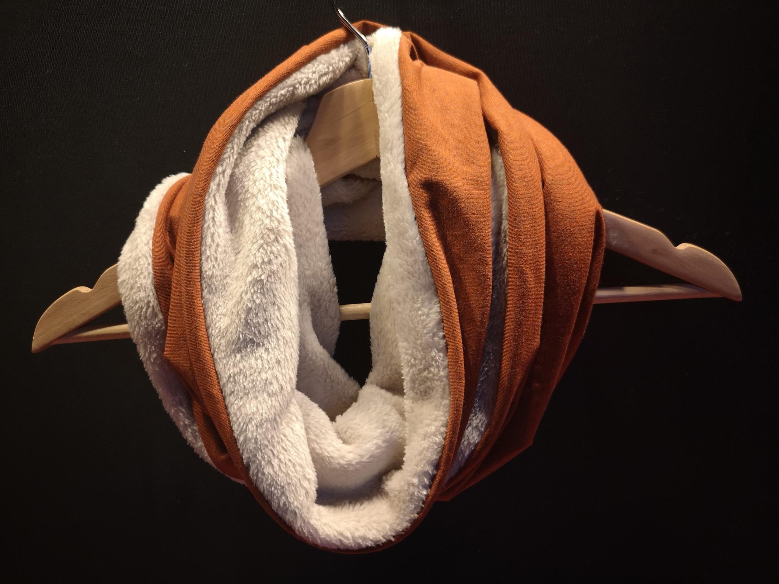 Fauve chiné - Molleton Wellness sable - Tricot (extensible) - 145 cm